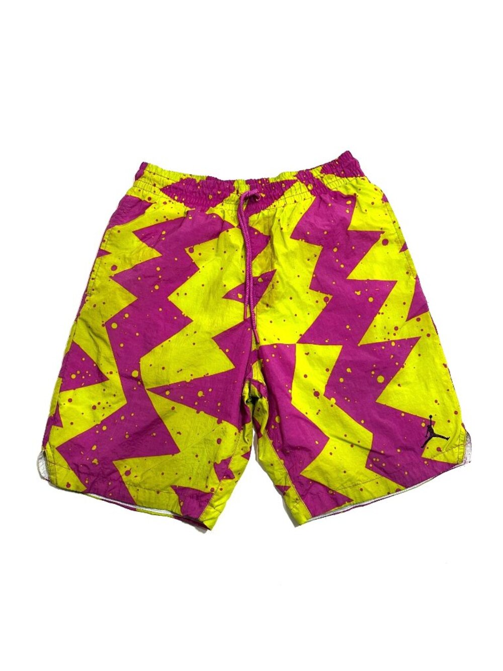 Jordan Neon Pink Green Swim Trunks Shorts Mens Small Retro 90s Style Vintage